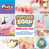 Playz Yummy Cupcake Soap & Bubbles DIY Science Kit - Fun STEM Gift for Age 8, 9, 10, 11, 12 Year Old Girls and Boys - Educational Arts and Crafts for Kids Age 8-12