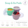 melii Snap & Go Baby Food Storage Containers with lids, Snack Containers, Freezer Safe - Set of 6, 2oz