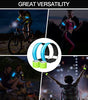 MoKo Running Light for Runners 2Pack Rechargeable with 3 Light Modes, High Visibility LED Wrist Arm Ankle Light Up Bands for Running Night Walking Reflector Gear with Reflective Slap Bands, Blue+Green