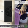 Gaiam Exercise & Fitness Mat - Premium Dry-Grip Thick Non Slip for Hot Yoga, Pilates & Floor Workouts (68