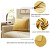 GIGIZAZA Gold Velvet Decorative Throw Pillow Covers,18x18 Pillow Covers for Couch Sofa Bed 2 Pack Soft Cushion Covers