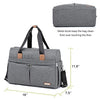 Diaper Bag Tote, RUVALINO Hospital Bags for Labor and Delivery, Multifunction Large Travel Weekender Overnight Bag for Mom and Dad, Convertible Baby Bag for Boy and Girls Gray
