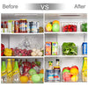 HOOJO Refrigerator Organizer Bins - 8pcs Clear Plastic Bins For Fridge, Freezer, Kitchen Cabinet, Pantry Organization, BPA Free Fridge Organizer, 12.5