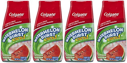 Colgate Anticavity Kids Toothpaste with Fluoride for Ages 2+, Watermelon Burst Flavor - 4.6 Ounce (4 Pack)