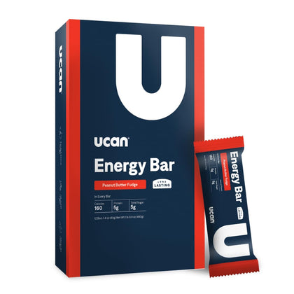 UCAN Energy Snack Bars, Peanut Butter Fudge, All Natural, Low Sugar, Non-GMO, Gluten-Free, Keto-Friendly (12 Pack, 1.4 Ounces)