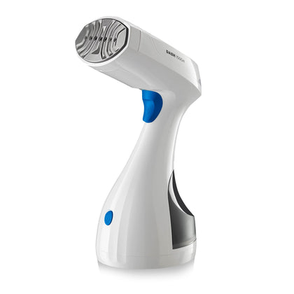 Reliable Dash 150GH Portable Garment Steamer - Handheld Steamer with Fabric Brush, Light Weight Travel Steamer with Continuous Steam and Auto Shut-off, Remove Wrinkles from Dress, Shirt, Pants & More (White)