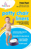 TidyTots Disposable Potty Chair Liners and Pads for Potty Training Toddlers | XL Combo Travel Refill Pack of 32 Disposable Potty Liners for Toddlers and 32 Absorbent Pads | Keeps Potty Seat Clean