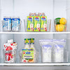 HOOJO Refrigerator Organizer Bins - 2pcs Clear Plastic Bins For Fridge, Freezer, Kitchen Cabinet, Pantry Organization and Storage, BPA Free Fridge Organizer, 12.5