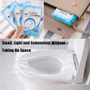 50 PCS Disposable Toilet Seat Covers, Portable Travel Toilet Mat for Pregnant Mom, Toddler Potty Training, Waterproof& Individually Packing, Public WC Toilet Mat