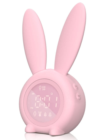 Kids Alarm Clock - Digital Wake Up Clock, Dimmable Ambient Lighting, Cute Rabbit Design, 5 Ringtones - Rechargeable, Perfect for Bedrooms - 3???? ????????????????????
