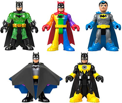 Imaginext DC Super Friends Batman Toys 80Th Anniversary Collection Set with 5 Batman Figures for Adults and Fans