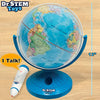 Dr. STEM Toys Talking World Globe with Interactive Stylus Pen and Stand, Colorful Map for Early Learning and Teaching - Includes Trivia, Q&A, and Music - 9 Inches in Height, Ages 6+
