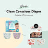 The Honest Company Clean Conscious Diapers | Plant-Based, Sustainable | Just Peachy + Flower Power | Club Box, Size 4 (22-37 lbs), 60 Count