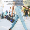 Fiodio IPX6 Waterproof Portable Speakers, Wireless Outdoor Travel Party Speaker, Built-in Microphone, USB for Sports, Beach, Hiking and Camping, black