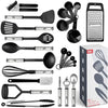 Cooking Utensils Set 35 PCS Kitchen Utensils Set, Nylon and Stainless Steel Kitchen Gadgets Nonstick and Heat Resistant Home Essentials Kitchen Accessories, Apartment Must Haves Pots and Pans set