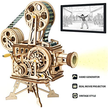 ROKR 3D Wooden Puzzles Vitascope for Adults - Model Building Kits Mechanical Construction for Adults to Build, Educational Brain Teaser DIY Crafts Kits, Halloween Collection Gifts for Men (Vitascope)