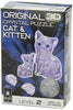 Bepuzzled Original 3D Crystal Puzzle - Cat & Kitten, Clear - Fun yet challenging brain teaser that will test your skills and imagination, For Ages 12+