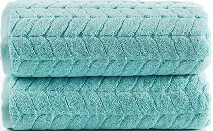 BAGNO MILANO Turkish Cotton Quick-Dry Bath Towel Set,%100 Premium Cotton Ultra Absorbent Luxury Turkish Towels (2 pcs Bath Towel Set, Mint Green)