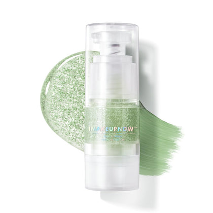 IMAKEUPNOW Primer, 2 in 1 All Day Hydration And Color Corrector Primer for Face Dry Skin Before Makeup, Lightweight, Tackle Dryness and Flaking with Dewy Look, Green - Redness Control