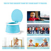 Portable Potty for Toddler Travel Foldable Training Toilet Travel Potty for Toddler Baby Kids Potty Chair Seat Indoor and Outdoor (Blue Potty)