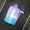 BuildLife 1 Gallon Water Bottle with Time Marker and Straw -Large Water Bottle- Motivational Water Bottles with Times to Drink, Leak Proof BPA Free Gallon Water Jug for Sports(Purple/Blue,1 Gallon)