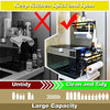 Sleclean Magnetic Spice Rack Organizer for Refrigerator, 2 Pack, Magnetic Paper Towel Holder, Kitchen Magnetic Shelf,11.8