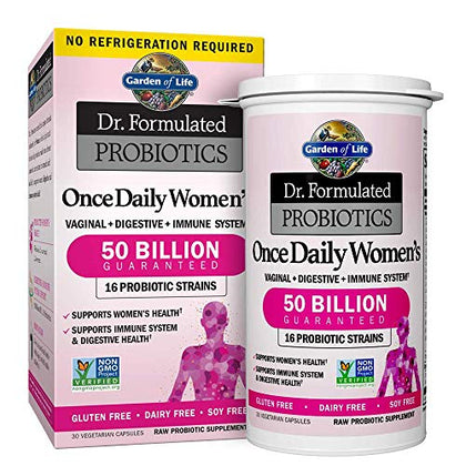 Garden of Life, Dr. Formulated Women's Probiotics Once Daily, 16 Strains, 50 Billion, 30 Capsules