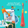 Colgate hum Smart Manual Kids Toothbrush, hum Kids Toothbrush With Phone Stand, App Makes Brushing Fun, Child-Size Brush Head With Extra Soft Bristles, Coral