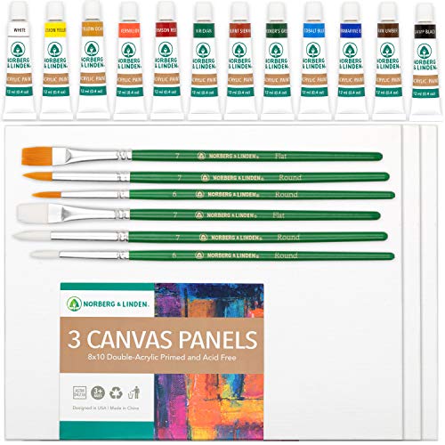  Norberg & Linden Acrylic Paint Set - Canvas and