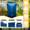 Wise Owl Outfitters Carrier Bag Case, Waterproof Dry Bag - Fully Submersible 1pk or 3pk Ultra Lightweight Airtight Waterproof Bags - 5L, 10L and 20L Sizes - Diamond Ripstop Roll Top Drybags