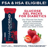 Transcend Glucose Gel Packs - Strawberry Flavor - (1.1oz Each) - FSA/HSA Eligible - Blood Sugar Support Glucose Gel Packs for Diabetics - Precise 15g Dose - Made in The USA (1.1 Ounce (Pack of 15))