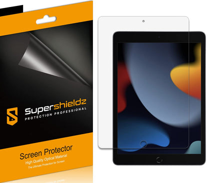 Supershieldz (3 Pack) Designed for iPad 10.2 inch (9th/8th/7th Generation, 2021/2020/2019) Screen Protector, High Definition Clear Shield (PET)