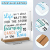 4 Pieces Inspirational Quotes Desk Decor Wood Block Plaque Positive Wooden Table Signs Decorative Wood Table Sign Centerpiece for Women Desk Office Decor Party Table Accessories (Cute Style)