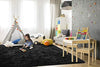 TWINNIS Fluffy Carpets, 3x5 Feet, Indoor Modern Plush Super Soft Shaggy Area Rugs for Living /Kids Room Bedroom Nursery Home Decor, Upgrade Anti-Skid Durable Rectangular Fuzzy Rug, Black