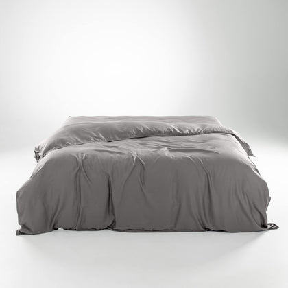 Olive + Crate Eucalyptus Cooling Duvet Covers King Size | Certified Tencel Lyocell Fiber from Austria for Quilt | Silky Soft Modal Fiber - Better Than Silk & Cotton | Stone Gray