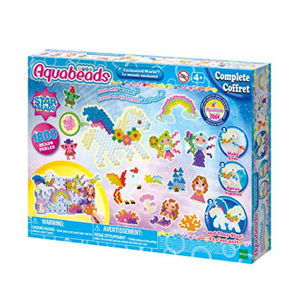Aquabeads Enchanted World Complete Arts & Crafts Bead Kit fot Children- Over 1,000 Beads & Display Stand