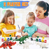 FUNZBO Dinosaur Painting Kit - Kids Painting Set with Painting Tools, Art Supplies, Dino World Map & Dinosaur Toys for Kids 3-5, Arts and Crafts, Toys for 3 Year Old Boys, 4 Year old Boy Birthday Gift