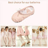 Stelle Ballet Shoes for Girls Toddler Ballet Slippers Soft Leather Boys Dance Shoes for Toddler/Little Kid/Big Kid(Ballet Pink,with Lace, 5MT)