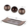 Creative Scents Dublin Home Decor Tray and Orbs Set - Coffee Table Decor - Centerpiece Table Decorations for Living Room Decor - Decorative Accents Bowl with Spheres Balls for Dining Table Decor Brown