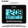 Sharp Atomic Desktop Clock - Auto Set Digital Alarm Clock - Atomic Accuracy - Easy to Read Screen with Time/Date/Temperature Display- Perfect for Nightstand or Desk