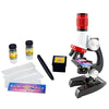 AmScope-ETXWJ04 IQCREW 100X-1200X LED Kids Beginner Microscope Toy Set + Slides Preparation Kit
