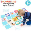 Banana Panda Suuuper Size Memory Game - Farm Animals - Classic Toddler Game Includes 24 Extra-Large Cards - Play Matching Games or Use as Flashcards, for Toddlers and Little Kids Ages 2-4 Years