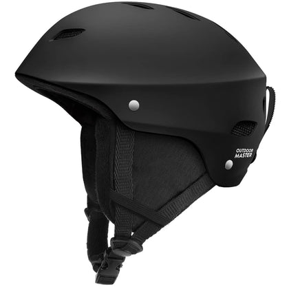 OutdoorMaster Kelvin Ski Helmet - Snowboard Helmet for Men, Women & Youth (Black,M)