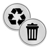 Trash and Recycle Sticker Set of 2 Decals | Indoor Outdoor UV Stable & Weatherproof | Kitchen Pantry Organization | Garbage and Waste Basket Label
