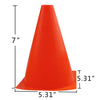 Mirepty 7 Inch Plastic Traffic Cones Sport Training Agility Marker Cone for Soccer, Skating, Football, Basketball, Indoor and Outdoor Games (Orange, 12 Pack)