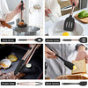Silicone Cooking Utensil Set, Fungun 24pcs Silicone Cooking Kitchen Utensils Set, Non-stick Heat Resistant - Best Kitchen Spatulas Set with Copper Stainless Steel Handle - Black(BPA Free, Non Toxic)