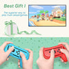 FASTSNAIL Grips Compatible with Nintendo Switch for Joy Con & OLED Model for Joycon, Wear-resistant Handle Kit Compatible with Joy Cons Controllers, 2 Pack(Blue and Red)