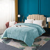 KASENTEX Luxury Plush Sherpa Comforter, Ultra Soft Cozy Reversible Faux Fur Machine Washable Bedding, Cloud Blue, Twin/Twin XL Size