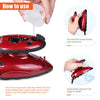 SMAGREHO Hidden Dual Voltage Switch Steamer Travel Iron, Mini Iron with Anti Slip Handle and Non-Stick Teflon Soleplate