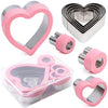 BakingWorld Heart Cookie Cutter Set,9 Piece Heart Shapes Stainless Steel Cookie Cutters Mold for Cakes Biscuits and Sandwiches,0.98
